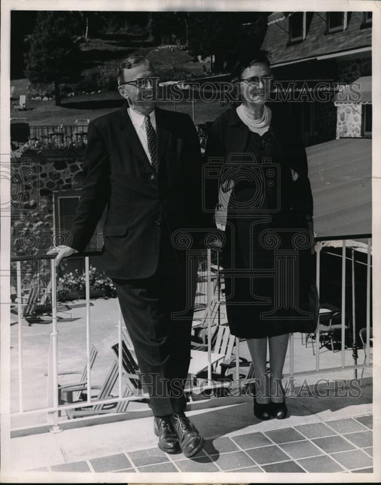 1959 Press Photo Mr & Mrs John A. Greene, pres of United Community Funds - Historic Images