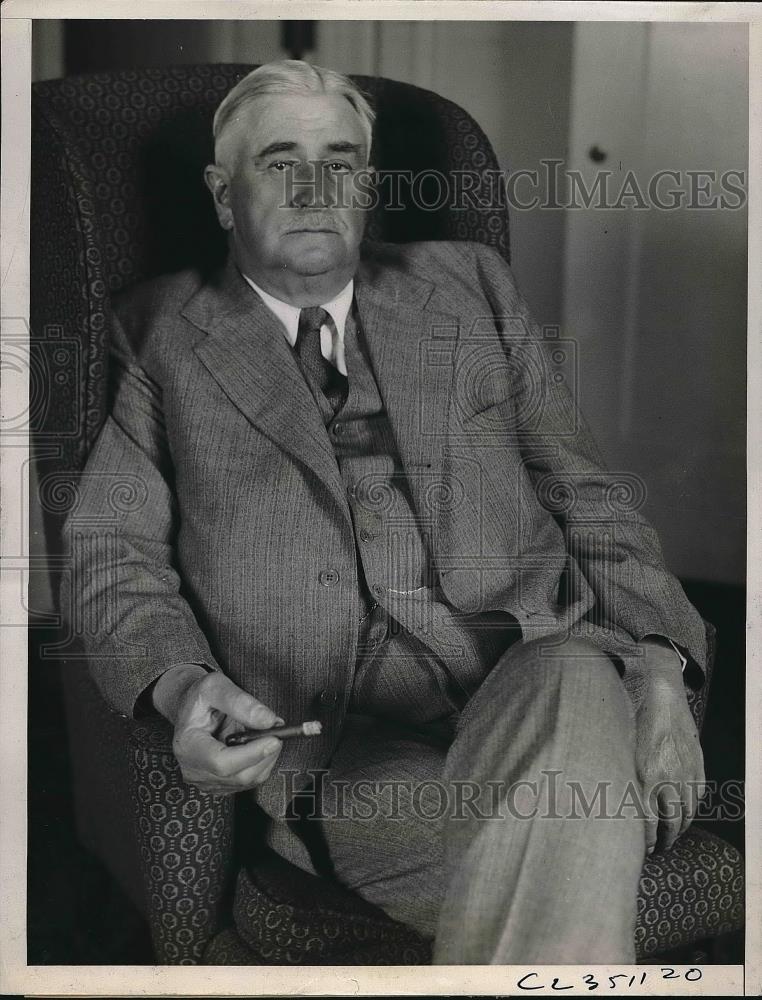 1936 Press Photo J. Henry Rorabeck Of Connecticut Chairman Of The Republican - Historic Images