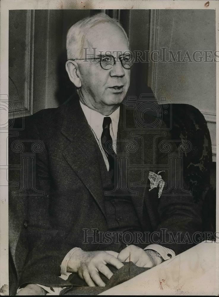 1937 Press Photo Dean George Sellery of the College of Letters and Sciences - Historic Images