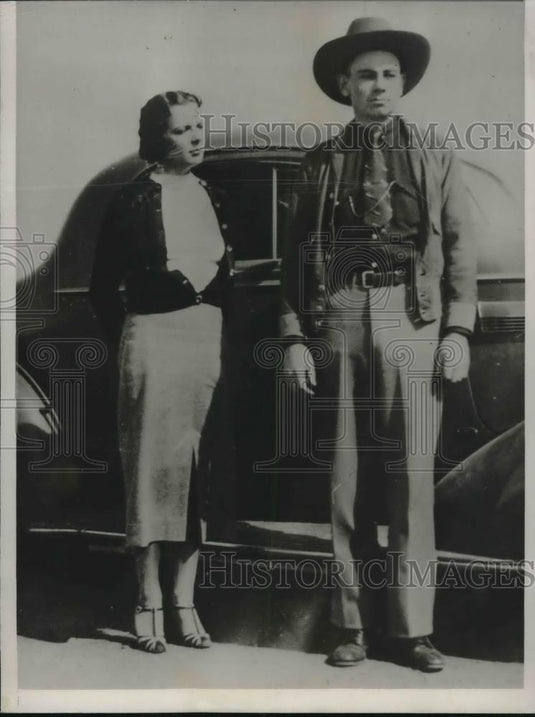1936 Press Photo Heiress Anne Gould & new husband Herman Elsbury - Historic Images