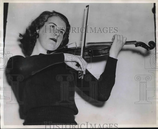 1939 Press Photo Betty Jane Atkinson, child prodigy violinist - neb45490 - Historic Images