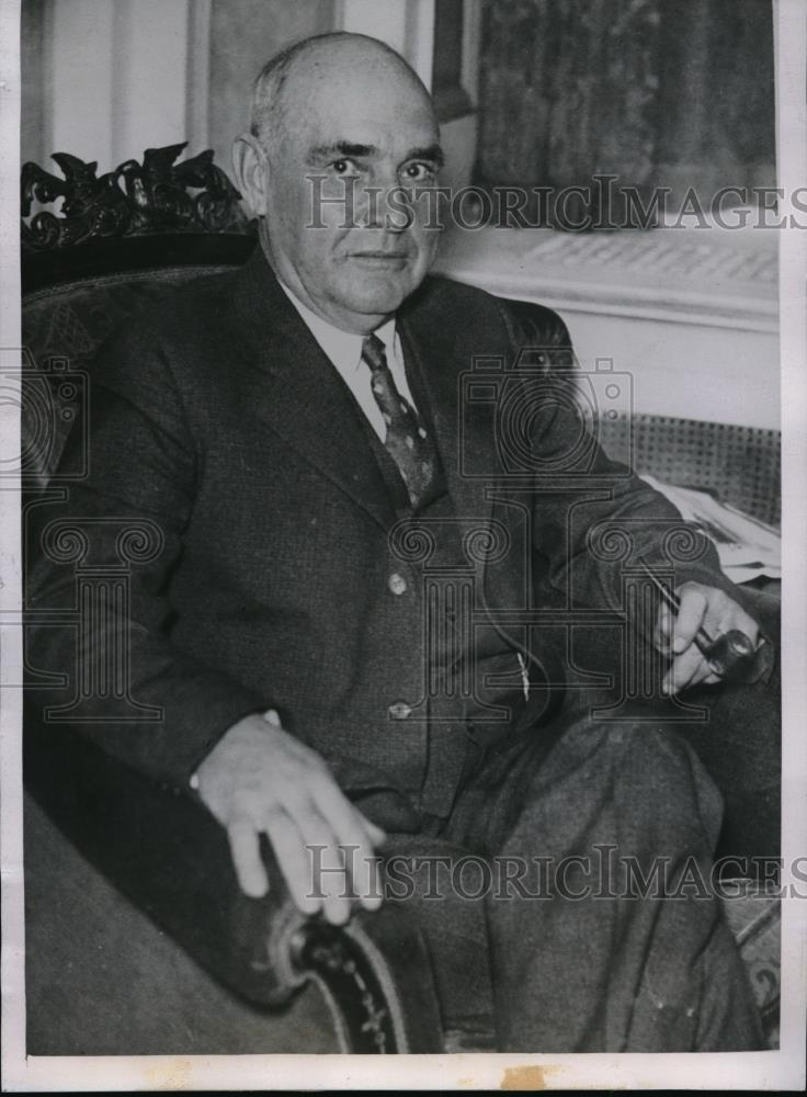 1935 Press Photo NM federal Judge Colin Neblett for Maj CA Shepard trial in Kan - Historic Images