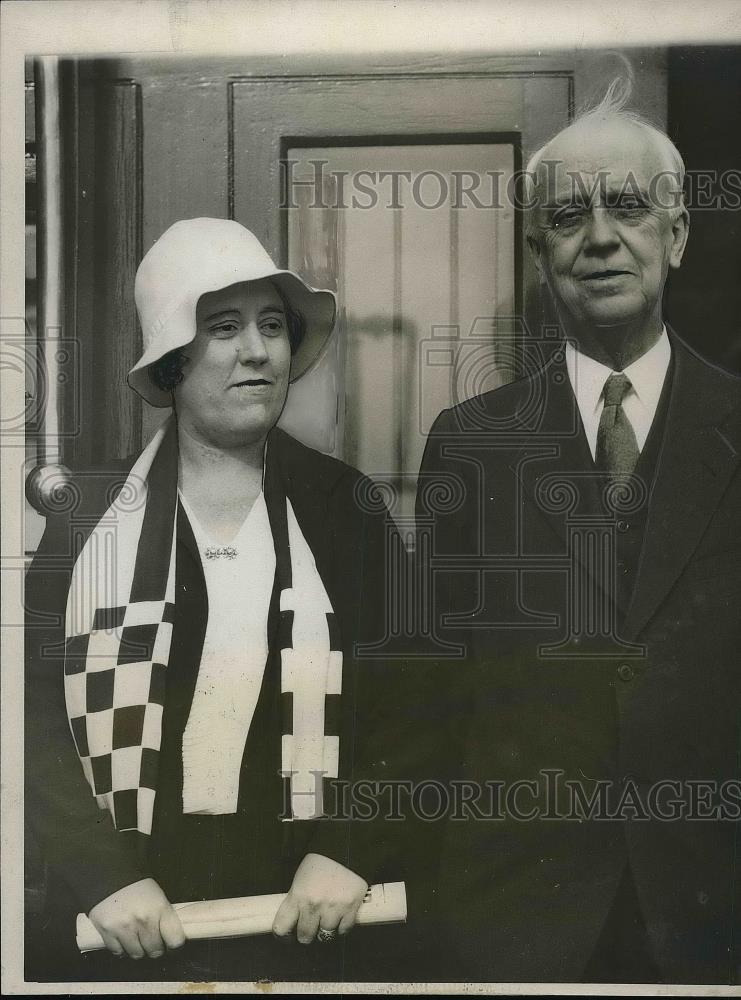 1931 Press Photo Prof & Mrs Walter Williams, president Univ. of Mo. - Historic Images