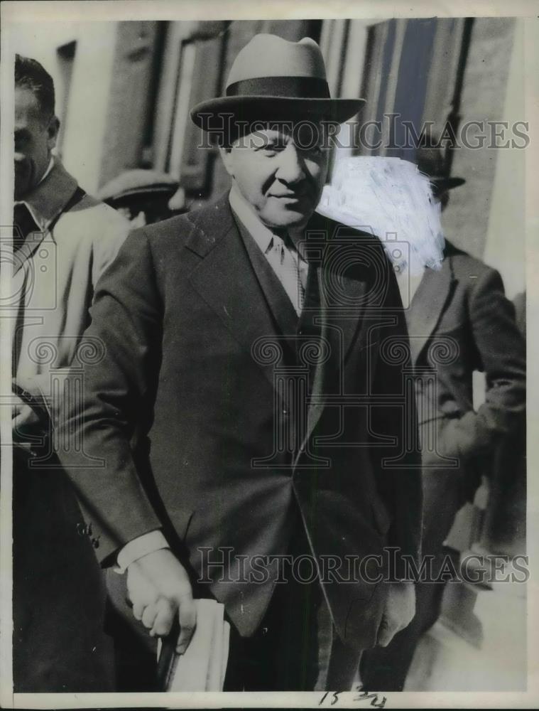 1933 Press Photo Lawyer Arthur Garfield Hays Arrives In London For Start - Historic Images