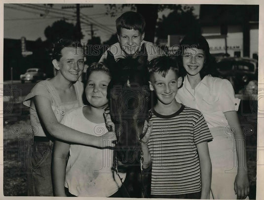 1942 Press Photo Jackie Asmus Wallie Zuerina Roy Myers Dale Finley and Heanette - Historic Images