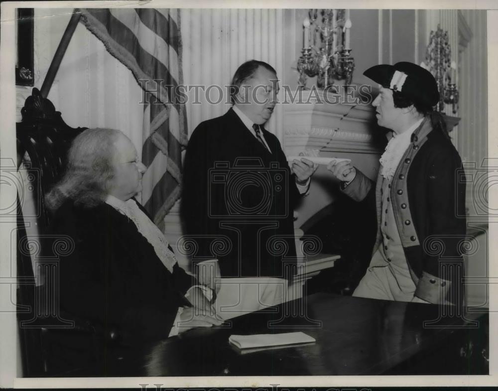 1937 Press Photo Phila. Constitution celebration, Mayor Wilson, R Geist,Denning - Historic Images