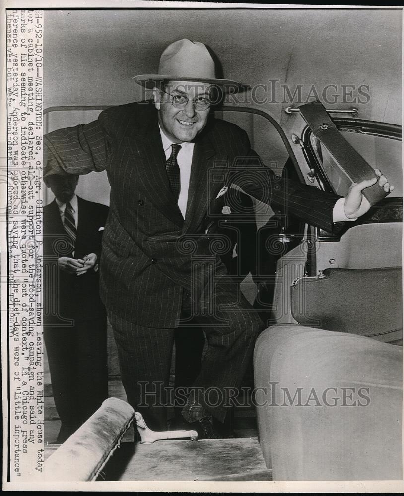 Press Photo Sec. of Agriculture Clinton P. Anderson - Historic Images