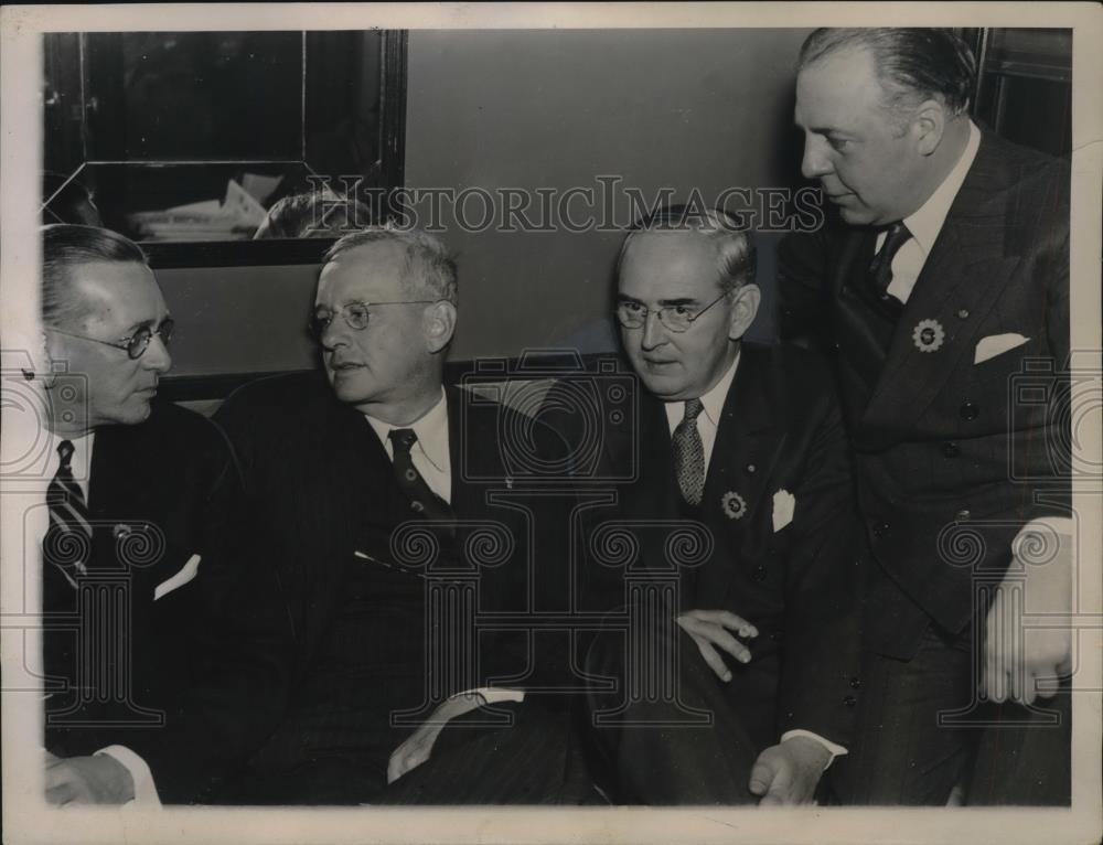 1936 Press Photo Gov. Frank Fitzgerald, Gov. Landon, Sen. A. Vandenberg - Historic Images