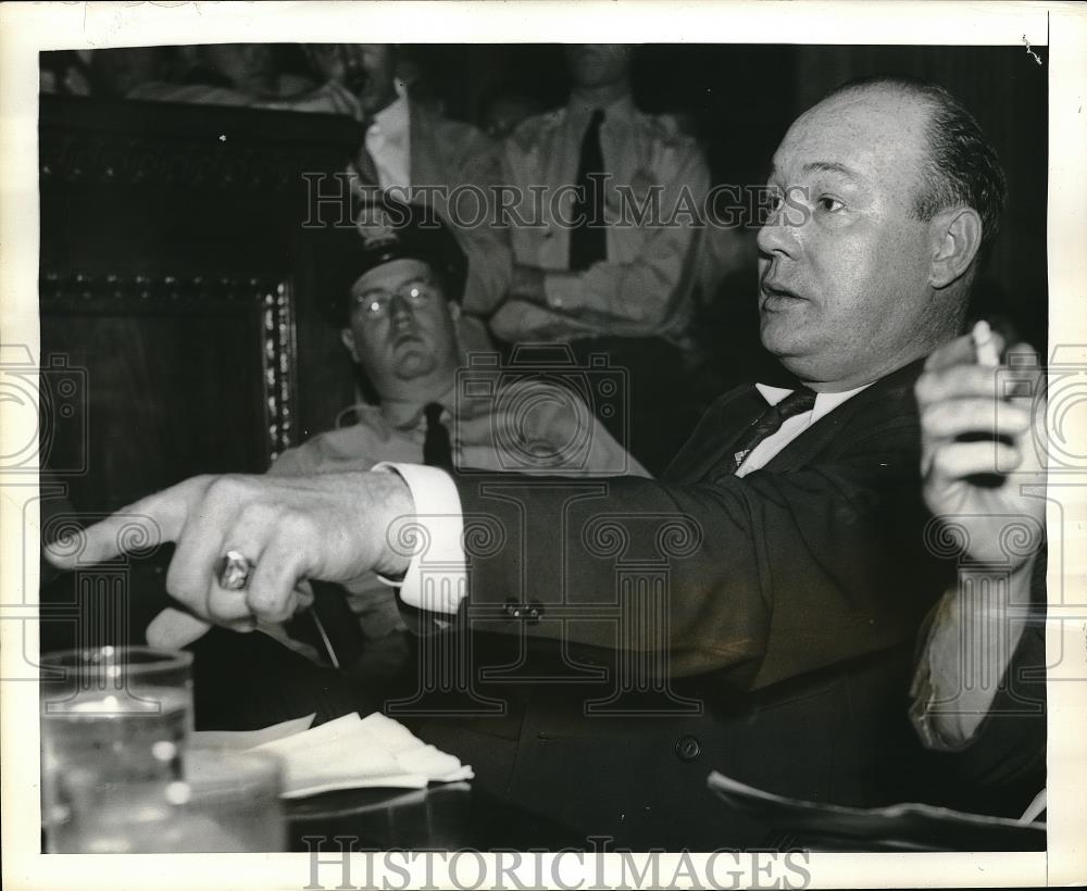 1938 Press Photo George Todd Buffalo,NY Police Testifies Sen Civil Liberty Comm. - Historic Images