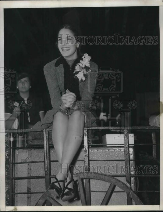 1937 Press Photo Lenore Geller in LA, Calif for screen test form Denver - Historic Images