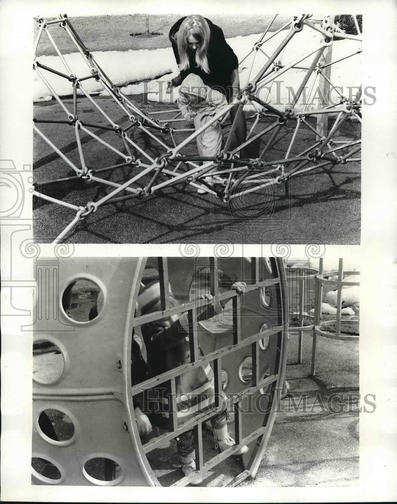 1969 Press Photo Playground at Retarded Children Edu. Center in Brookville, NY - Historic Images