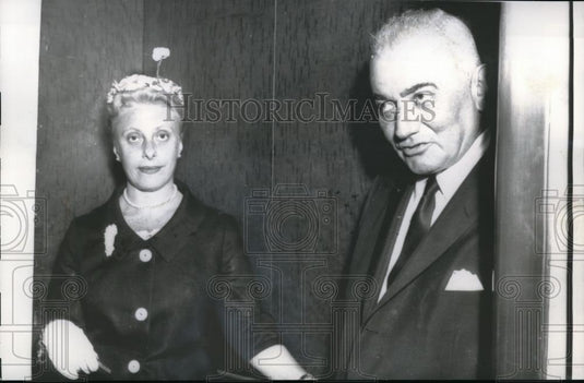 1961 Press Photo Boston textile baron Bernard Goldfine in D.C. - Historic Images