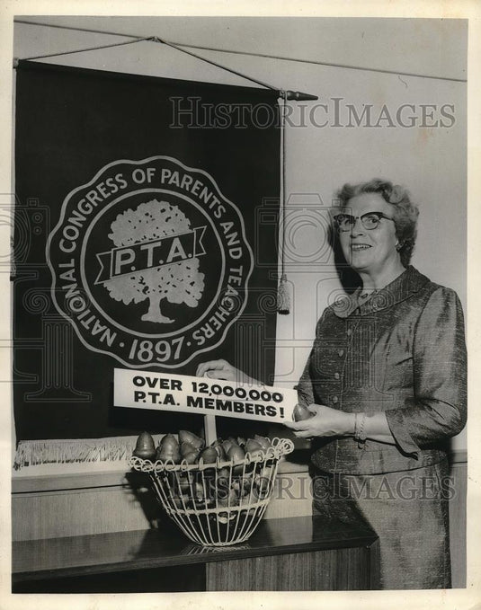 1959 Press Photo Mrs. James C. Parker of Grand Rapids, President PTA - Historic Images