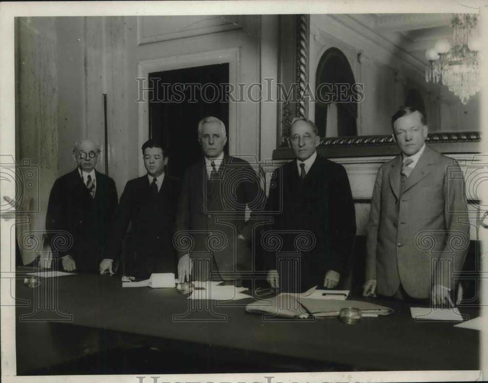 1929 Press Photo Senate Comm in D.C. FS Brown,Dr E Kirby,Sen Goff,La Follette - Historic Images