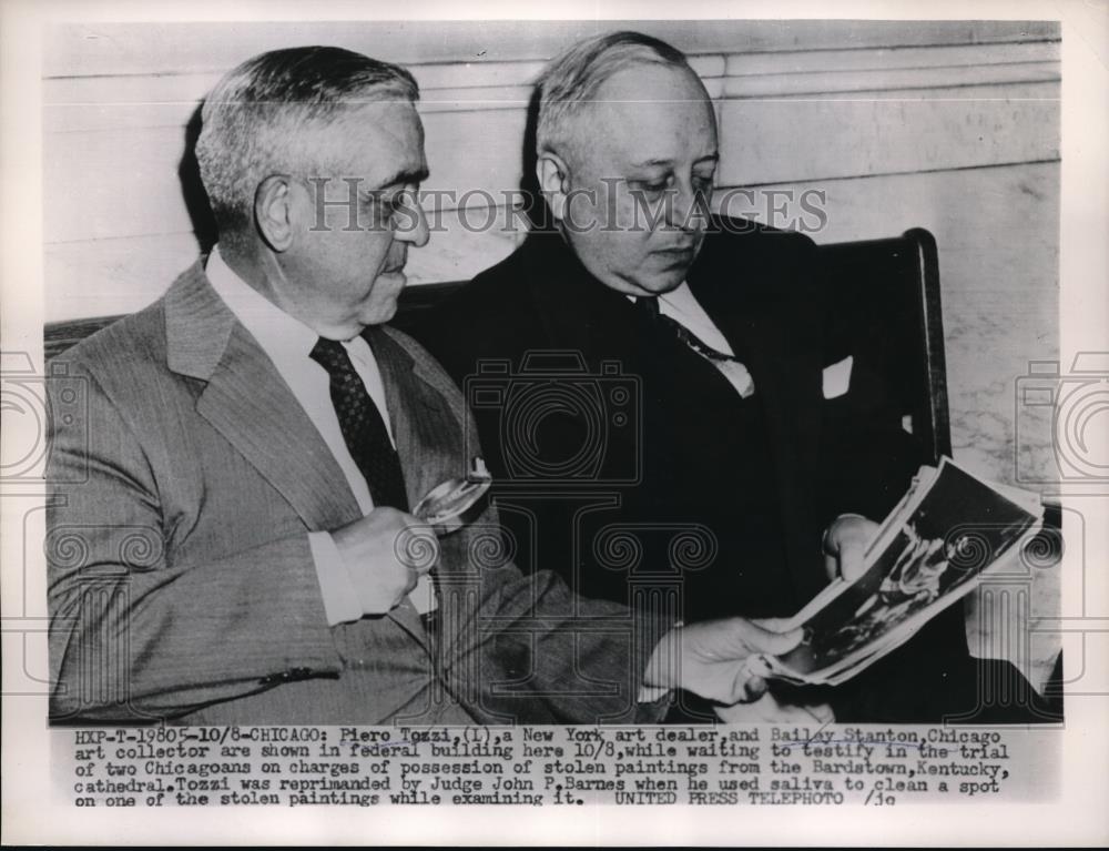 1953 Press Photo Chicago, Piero Tozzi, NY art dealer &amp; collector B. Stanton - Historic Images