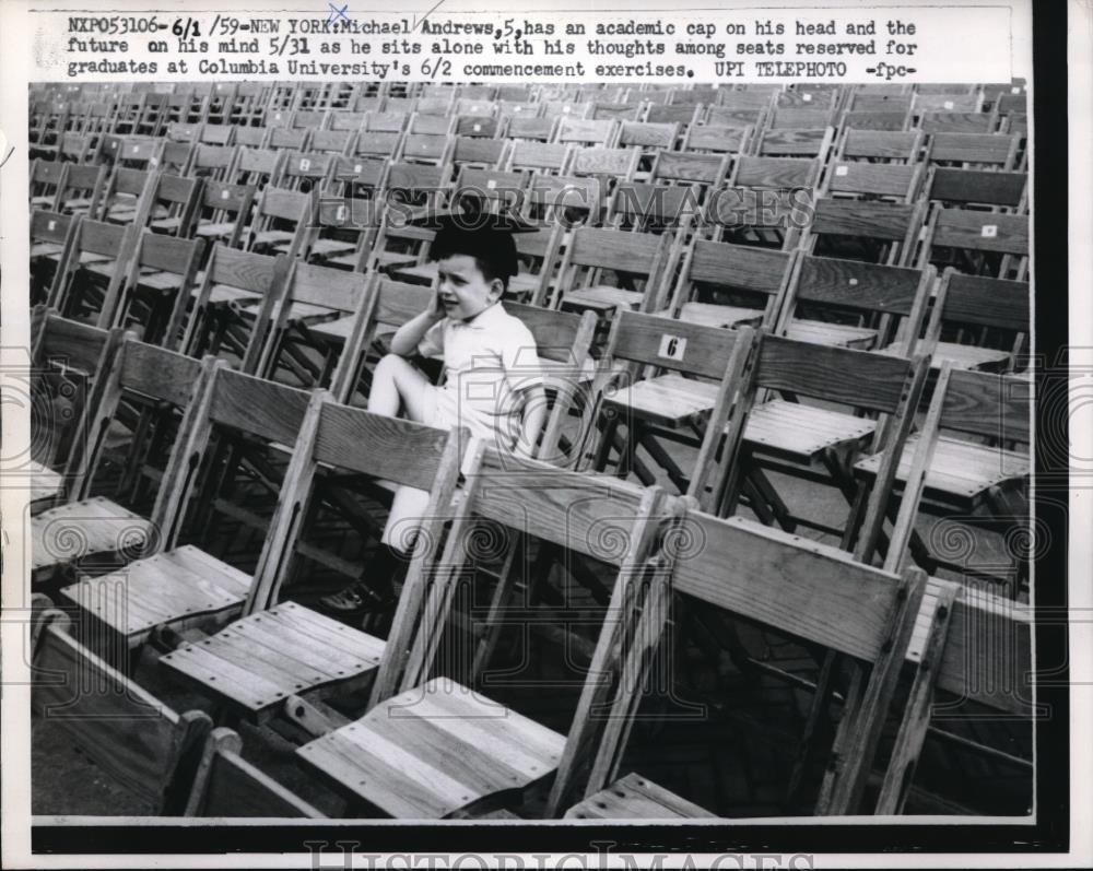 1959 Press Photo Michael Andrew at Columbia University - Historic Images