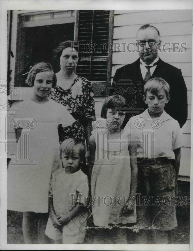 1935 Press Photo Helen Glenn Body Found, Family Donald, betty, Ruth, Ernest - Historic Images