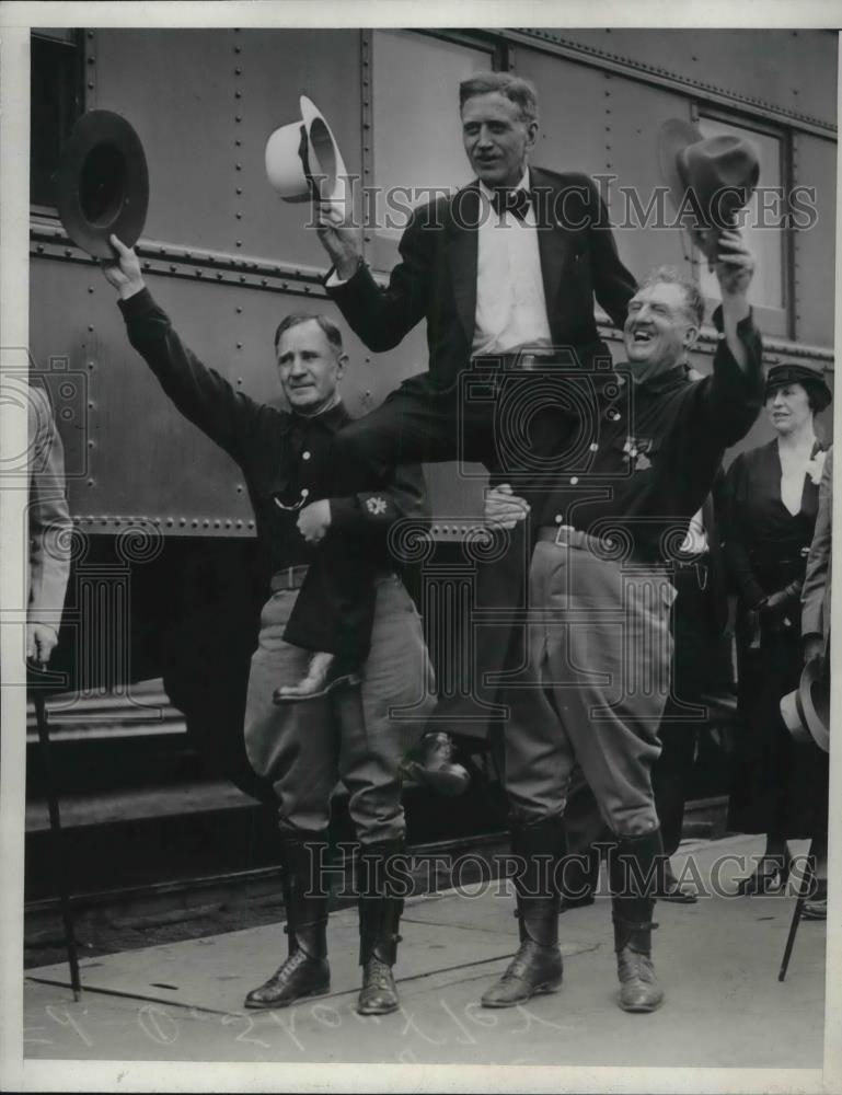 1933 Press Photo Merrill Hemer, Edward Shuffler, Wm Otjen, Spanish war vets - Historic Images