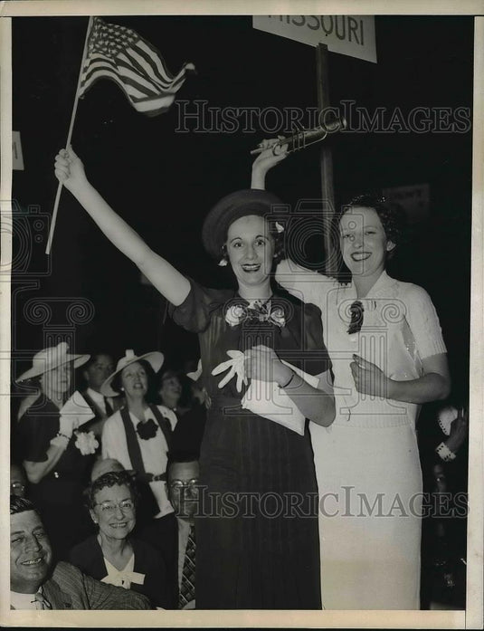 1936 Press Photo Nilmoth Mason,Mary Anne Murphy at Democratic conventio - Historic Images