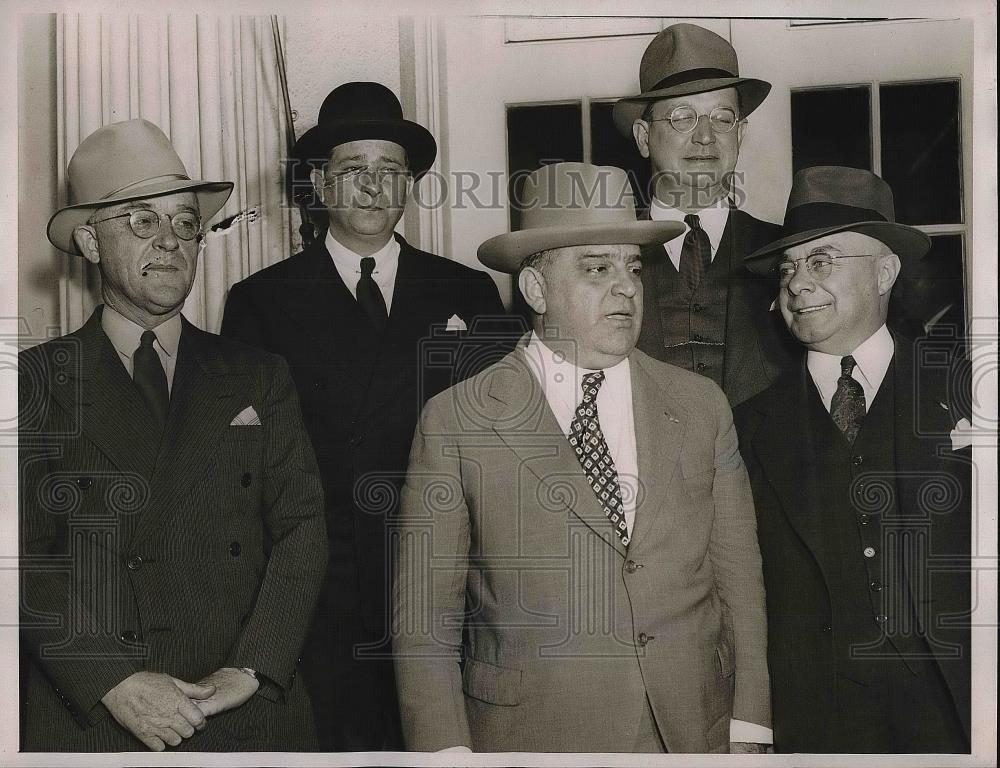 1939 Press Photo Members Of The Conference Of Mayors Arrive At White House - Historic Images