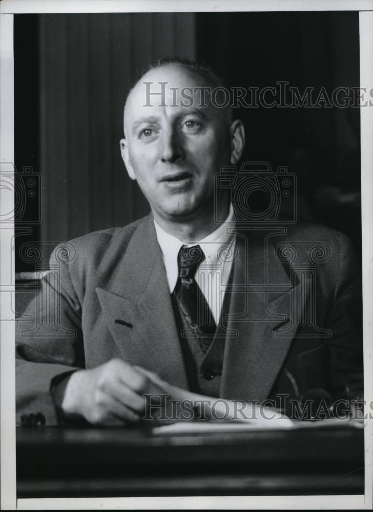 1949 Press Photo Ernest Ernest Goldenbaum German Minister of Agriculture - Historic Images