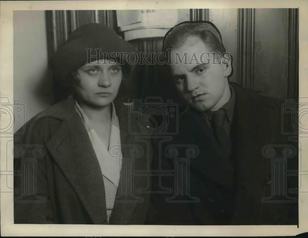 1922 Press Photo Paul & Gertrude Hartsing accused more than 350 burglaries - Historic Images