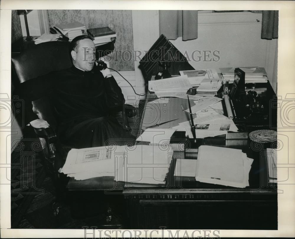 1941 Press Photo Fordham Univ Pres. Rev Robert Gannon - Historic Images