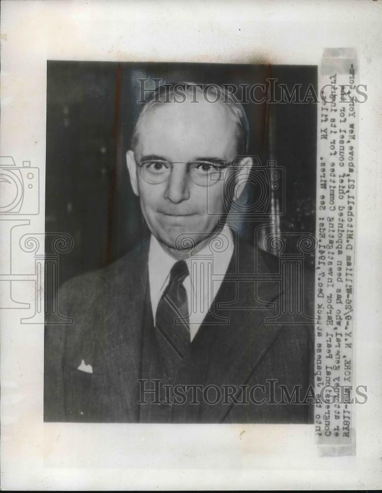 1945 Press Photo William D. Mitchell, Former NY Atty General - Historic Images