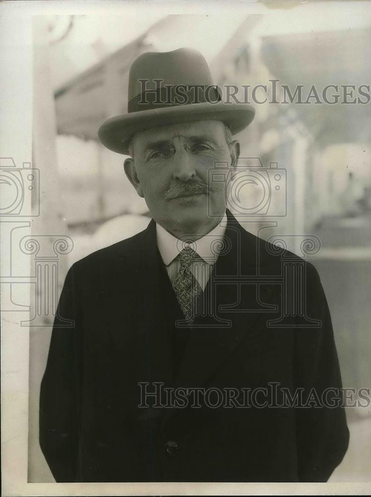 1931 Press Photo French Military attache Col. Francis Pillon arrives in NYC - Historic Images