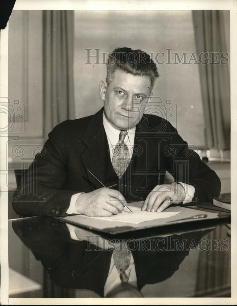 1933 Press Photo NYC, Captain John F. Milliken, Neptune Assn. - Historic Images