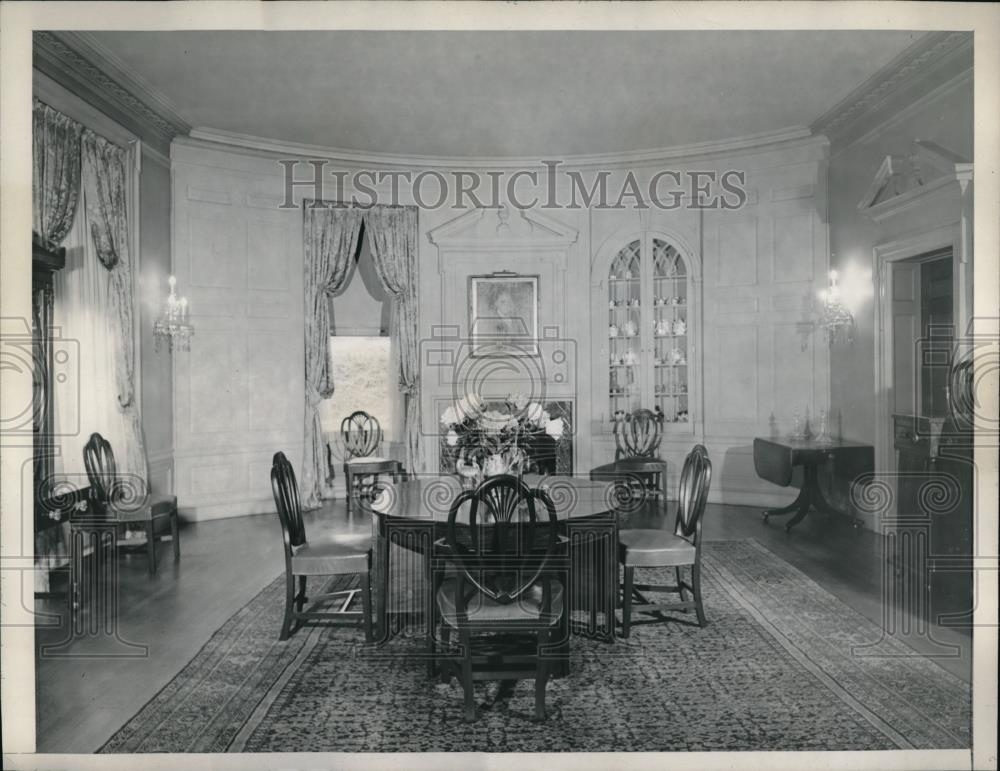 Press Photo Dining Room Of Davidge Home Purchased By Canadian Government - Historic Images