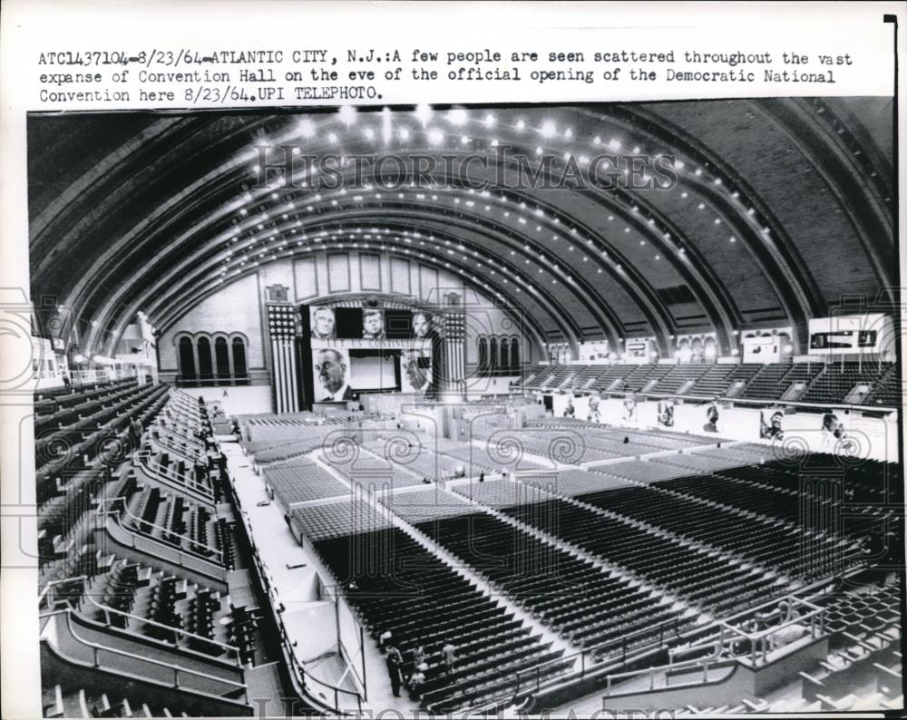 1964 Press Photo Atlantic City, N.J.Convention hall for Democratic Natl Conv. - Historic Images