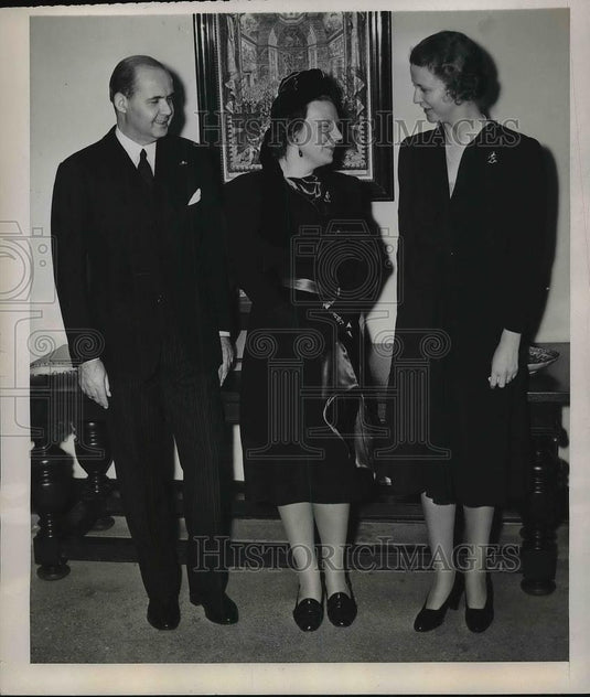1940 Press Photo Dutch Minister Dr& Mrs A Loudon,Princess Juliana visit D.C. - Historic Images