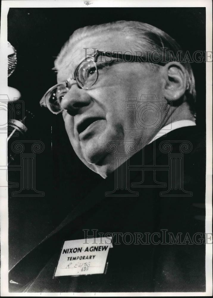 1968 Press Photo Republican National Committee Chairman Ray Bliss - Historic Images