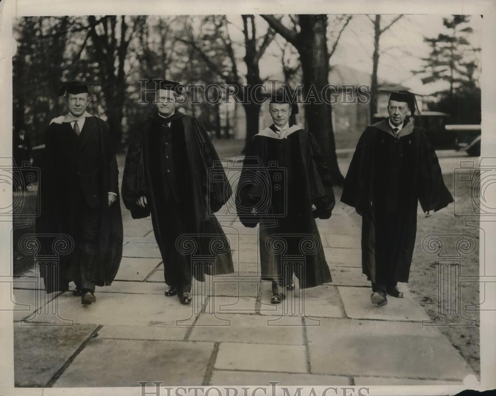 1931 Press Photo Swartmore College,Pa. Dr F Ardelotte,M Clothier,H Tily,W Powell - Historic Images