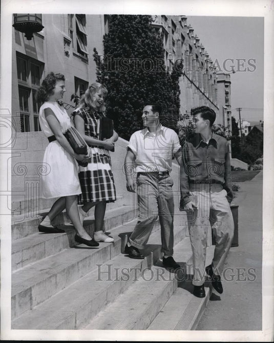 1947 Press Photo Oakland High Marv Cohen Howard Rapp - Historic Images