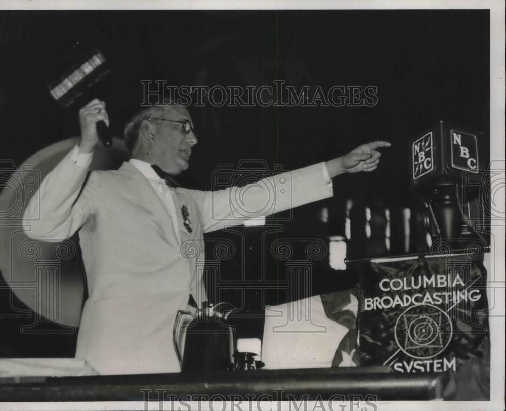 1932 Press Photo Colonel Halsey Calls Democratic National Convention to Order - Historic Images