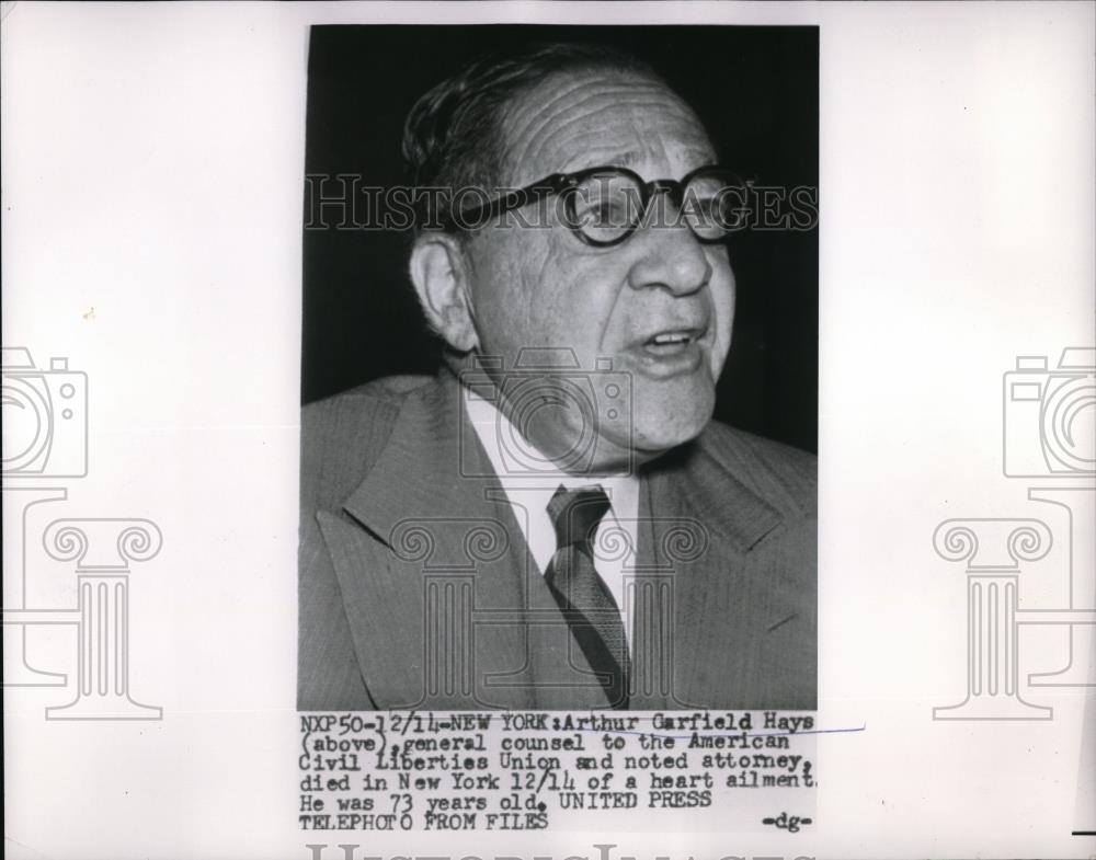 1954 Press Photo General Counsel To American Civil Liberties Union - Historic Images