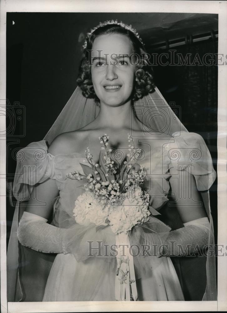 1939 Press Photo Holywood, Calif Katherine Gaston weds Hon Rbt A S Vernon - Historic Images