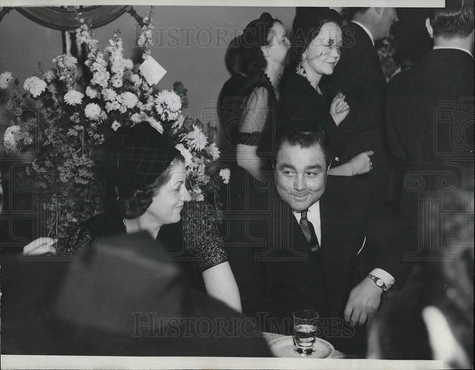 1937 Press Photo John Montague, Golfer with Mrs. Esther Plunkett in Hollywood - Historic Images