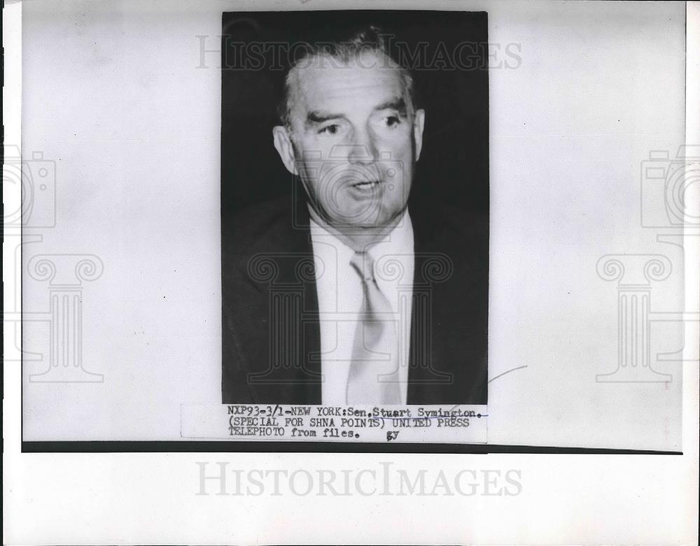 1955 Press Photo Sen. Stuart Symington - Historic Images