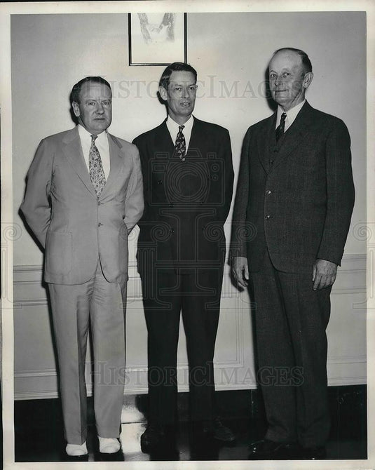 1939 Press Photo Commisioner John G. Page Roy Williams, harry bashore - Historic Images