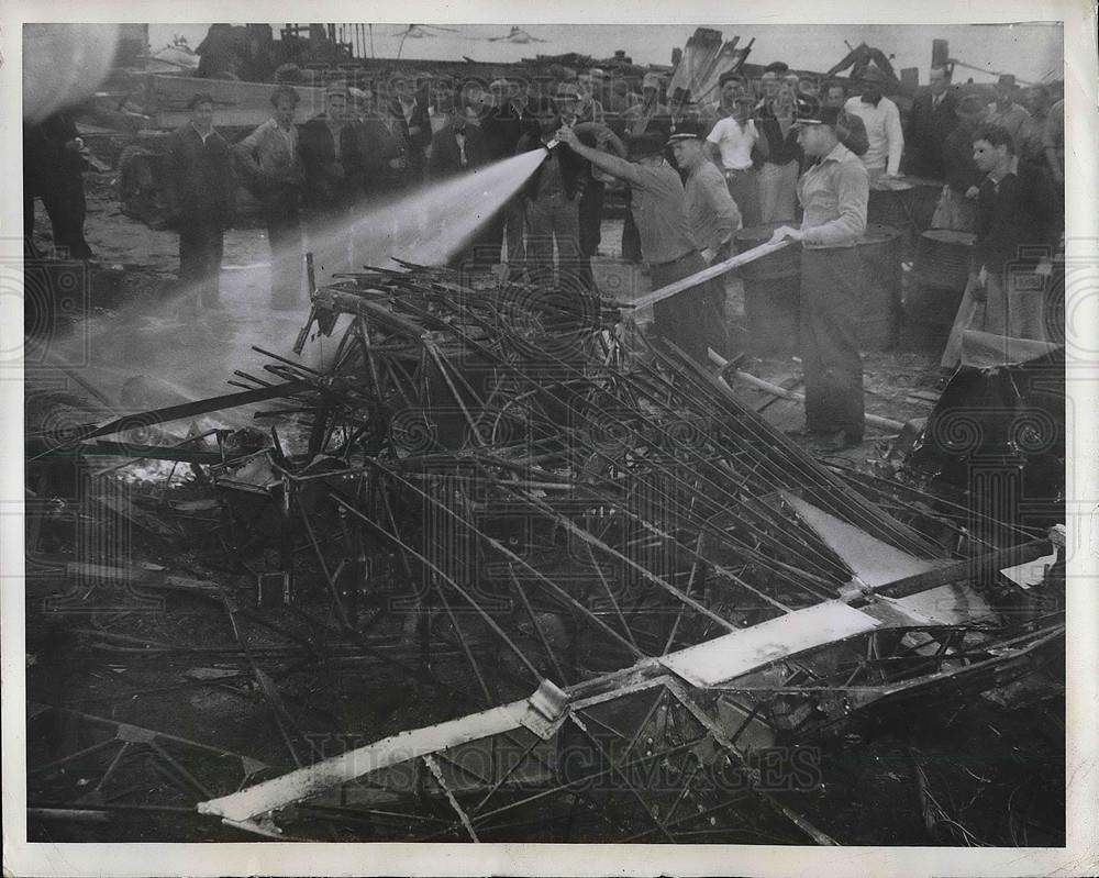 1941 Press Photo Samuel Hughey, 21, wrecked his experimental plane - neb12907 - Historic Images