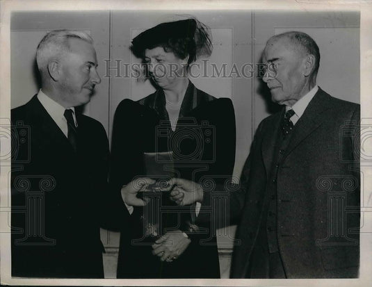 1939 Press Photo D.C. Surgeon Gen. T Parran, Dr L Farrand & Mrs Roosevelt - Historic Images