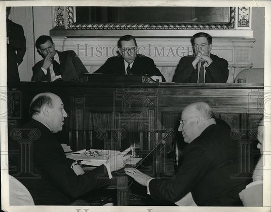 1942 Press Photo Senate Edu & Labor Comm. Dr M Fishbein, HJ Kaiser,FP weber - Historic Images