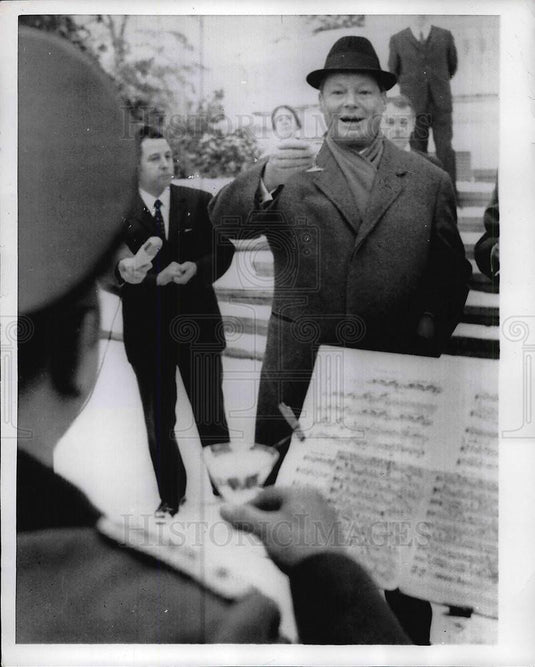 1969 Press Photo West German Chancellor Willy Brandt Celebrates 56th Birthday - Historic Images