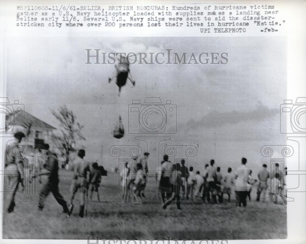 1961 Press Photo Belize British Honudras Hurricane Victims - neb49045 - Historic Images