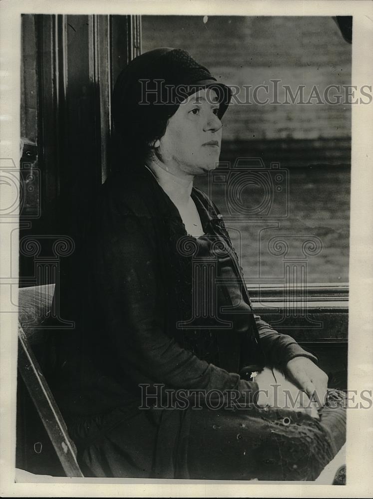 1929 Press Photo Angelina Ferrari, widow of Francis Ferrari tells of corruption - Historic Images