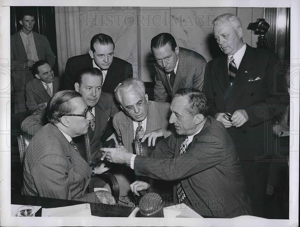 1947 Press Photo Senate War Investigation Committee, Claud Pepper, Herbert - Historic Images