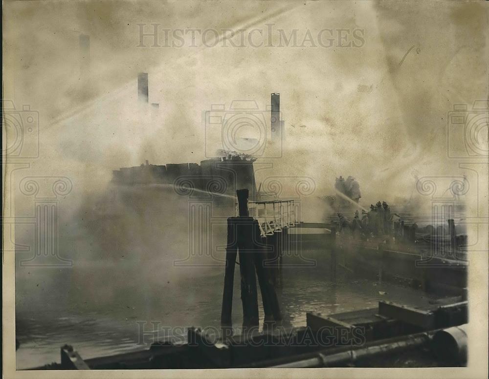 1935 Press Photo Fire at an unidentified location - Historic Images